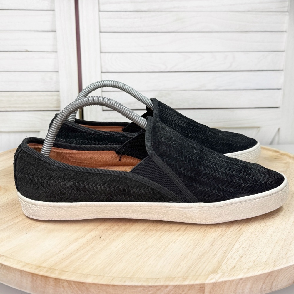 Corso Como Braided Suede Slip On Sneakers Black Women’s‎ Size 10